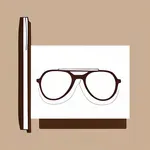 glasses with brown frames image